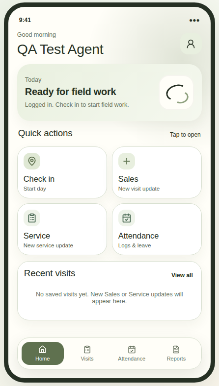 CrystalBio current agent home screen