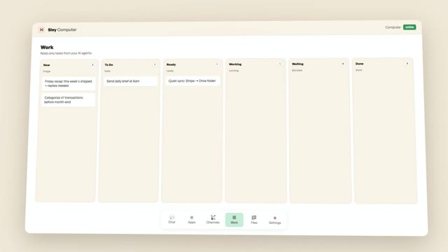 Sley work board screen